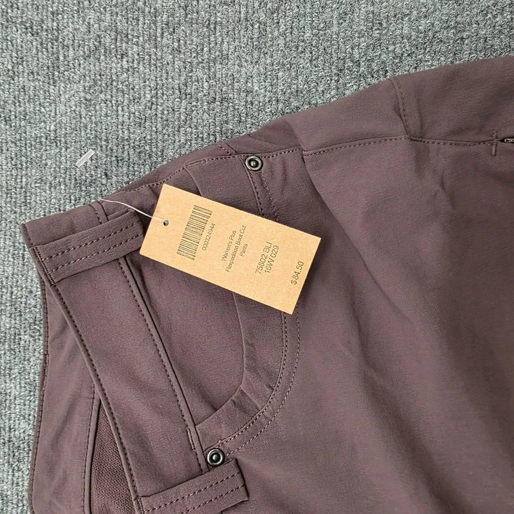 Duluth Trading Co Women Plus Flexpedition Boot Cut Pant Purple 16W x 29 75802